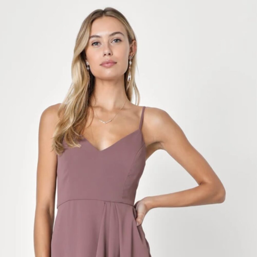Reinette Mauve Purple Midi Dress